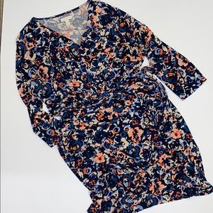 🌿 Charter Club Floral Faux Wrap Dress